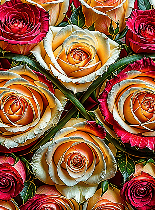 roses, flowers, bouquet