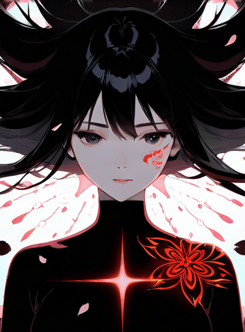 anime girl, flower, sakura