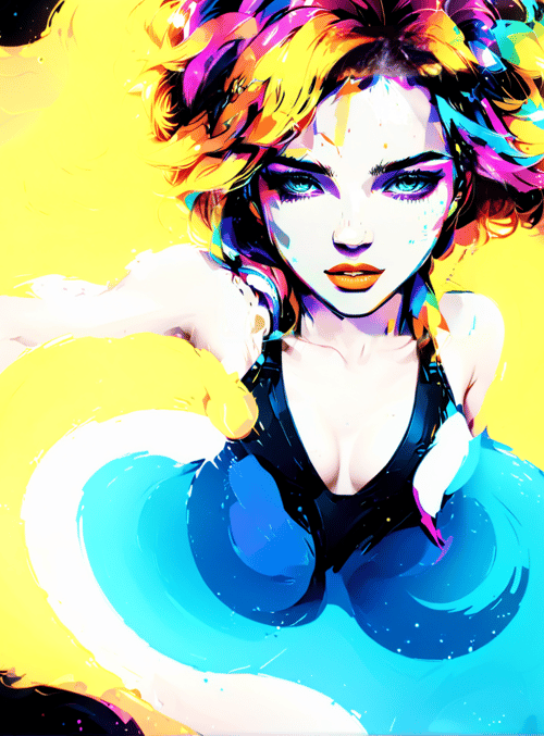 woman, art, digital