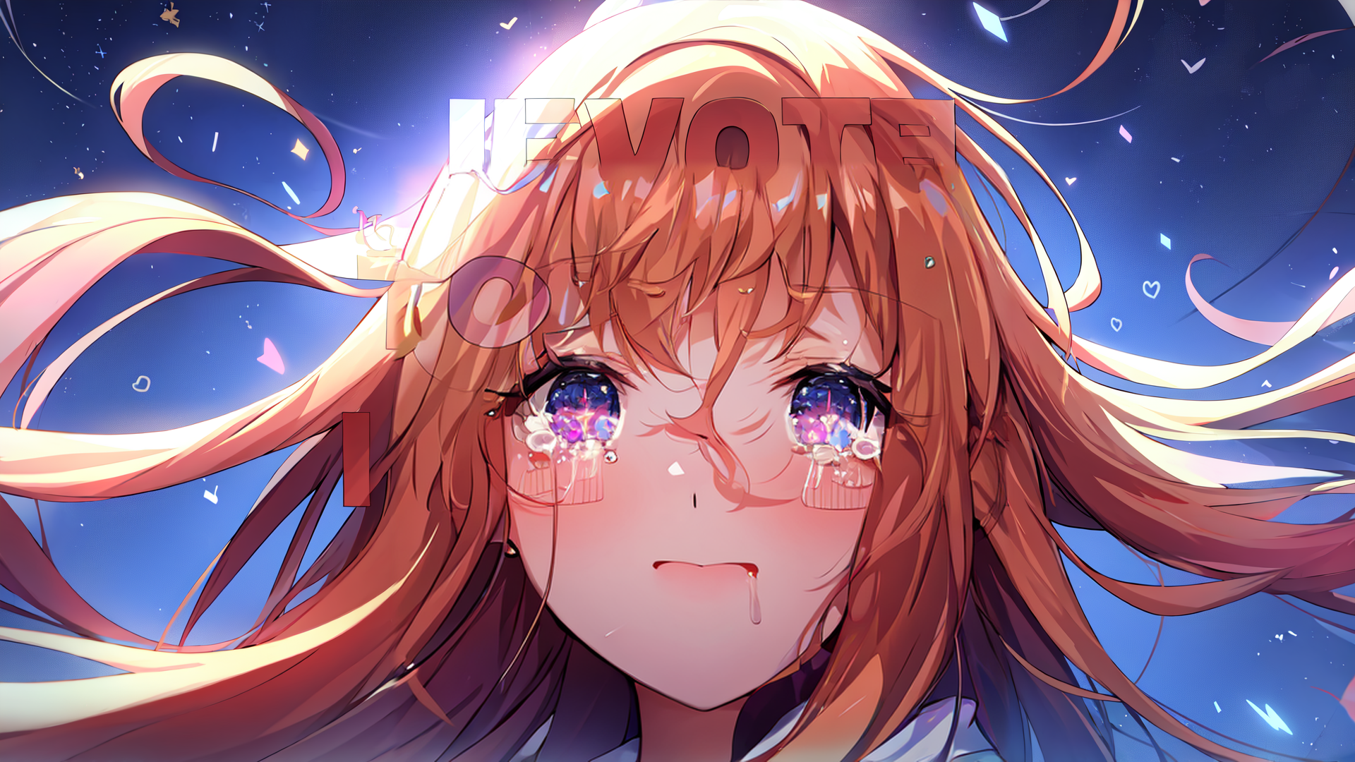 AI generated wallpaper featuring anime girl, girl, character