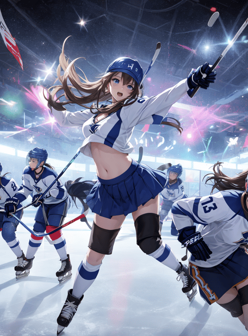 hockey, player, ice, skates, helmet, stick, uniform, cheer, crowd, arena