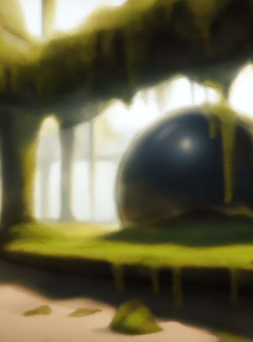 sphere, tree, columns
