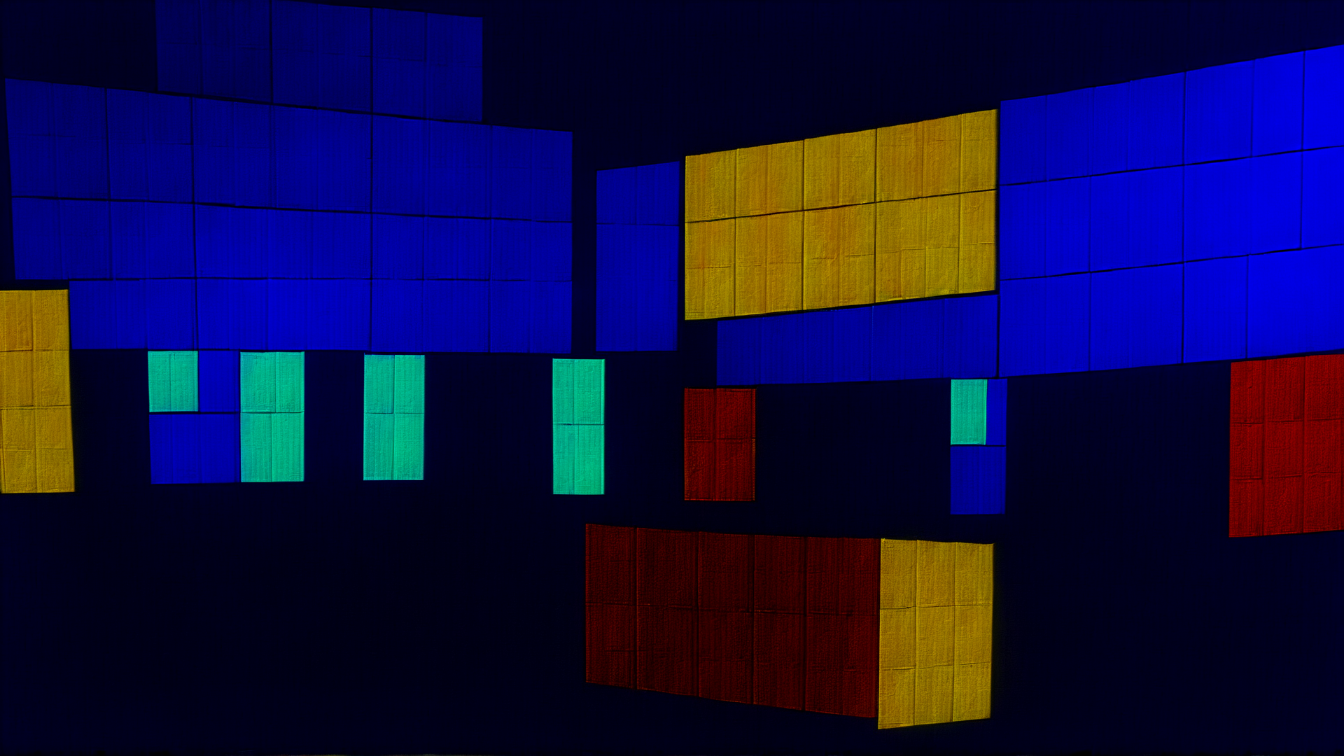 AI generated wallpaper featuring blocks, squares, panels
