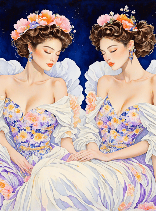 women, flowers, dress, heaven, stars, bouquet, angel, fashion, fairy, gown