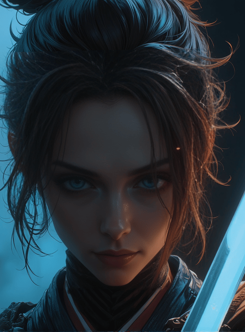 woman, lightsaber