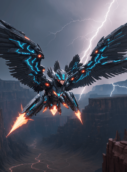 robot, eagle, mech