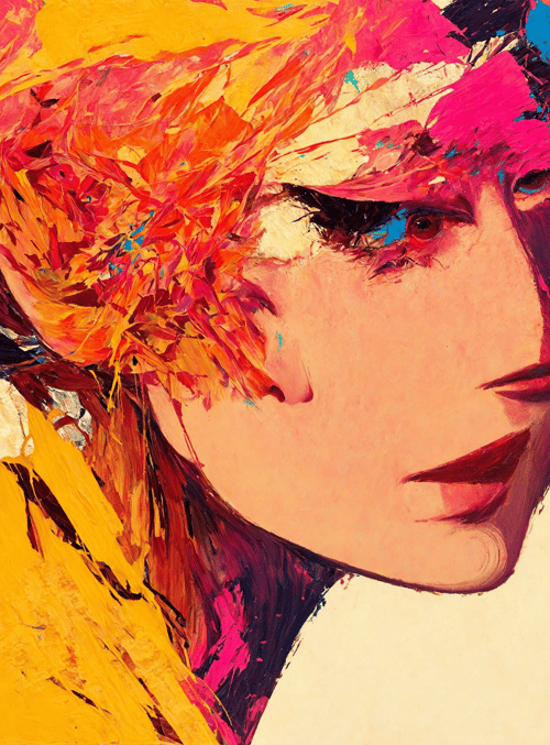 woman, painting, abstract, portrait, art