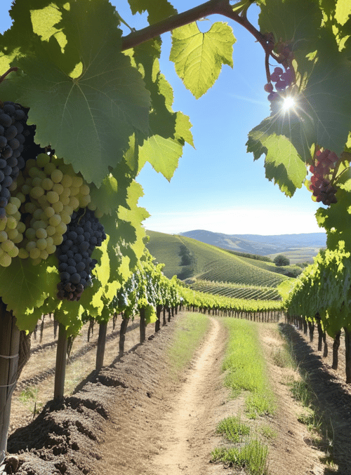 grapes, vineyard, landscape