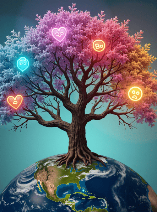 tree, earth, emoji