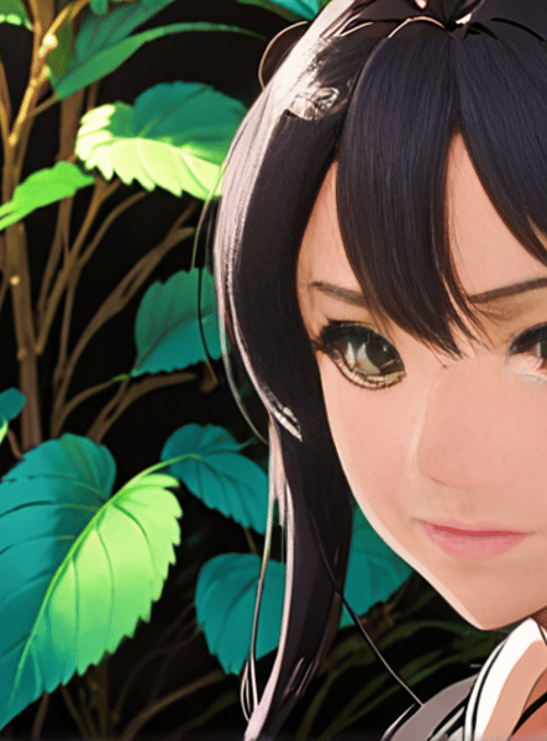 girl, rose, plants