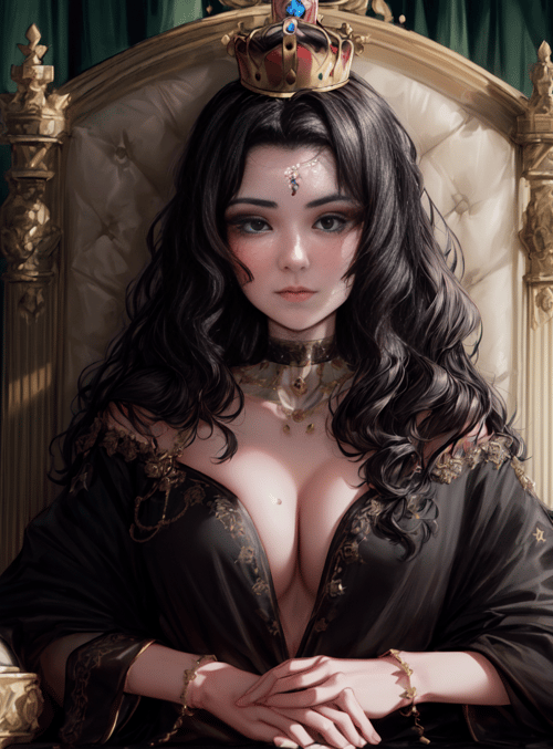queen, woman, throne