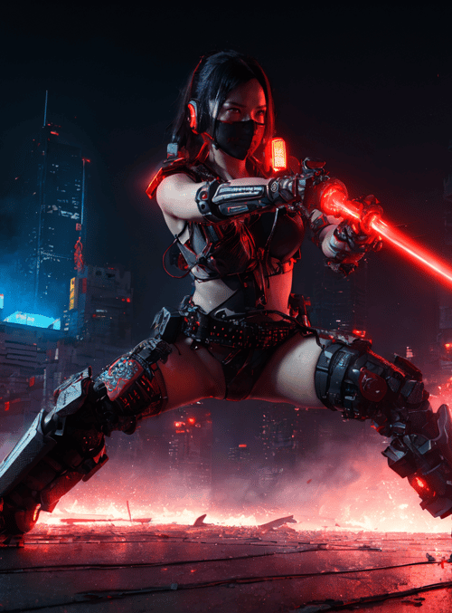 cyborg, fighter, woman