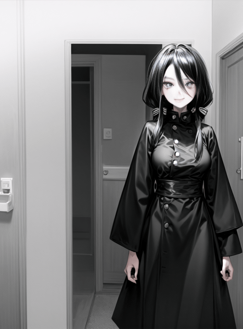 anime girl, nurse, corridor