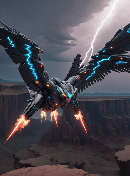 mechanical eagle, flying machine, robotic bird