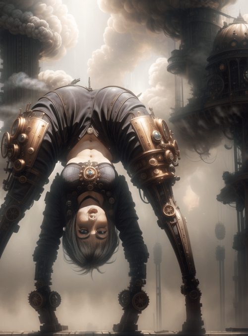 mechanical, clock tower, steampunk