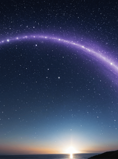stars, galaxy, sunset, couple, mountain