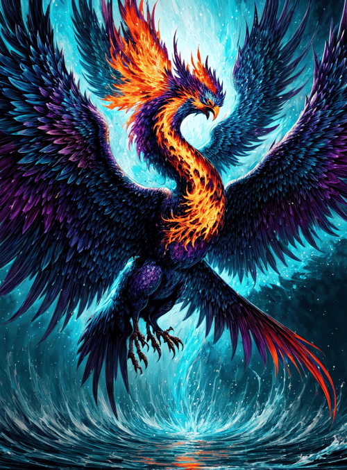 phoenix, bird, mythical