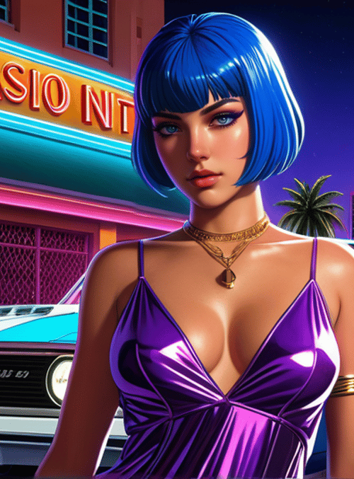 woman, car, casino