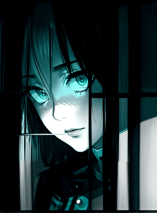 anime girl, window