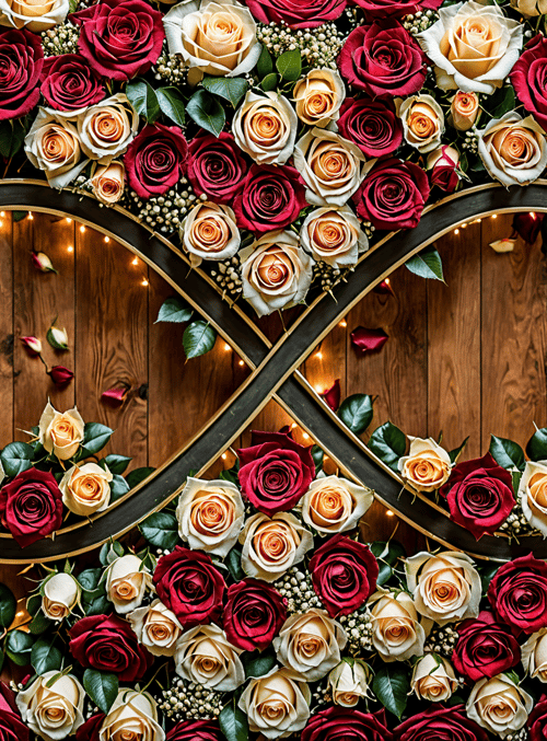 roses, infinity symbol