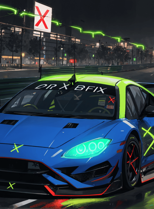 race car, supercar, city street, track