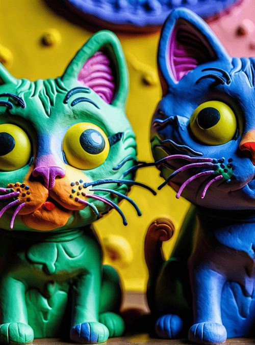 cats, figurines, toys
