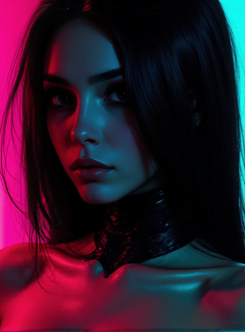 woman, necklace, portrait