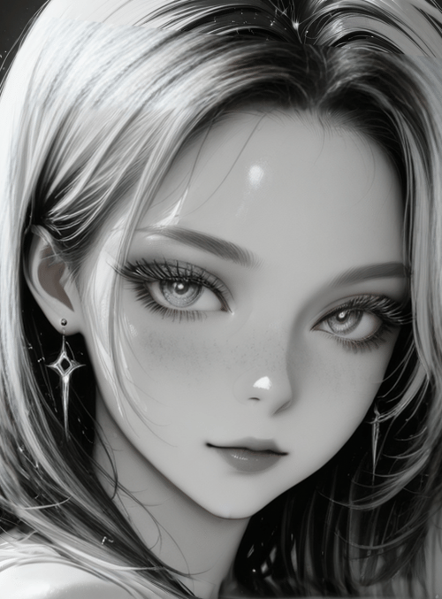 woman, hair, earring