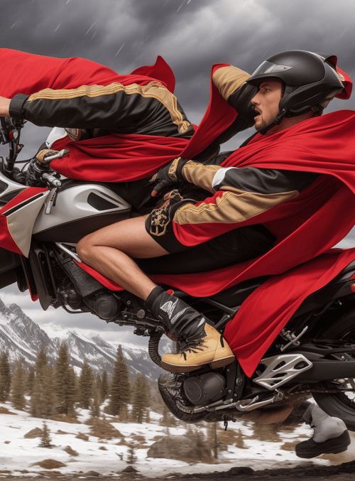 motorcyclist, cape, mountain