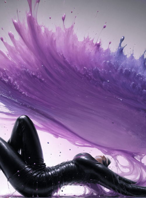 woman, paint, leather