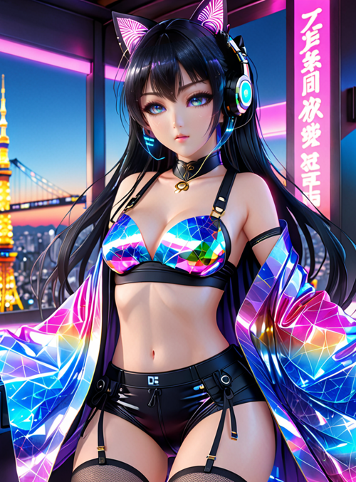 dj, anime, girl