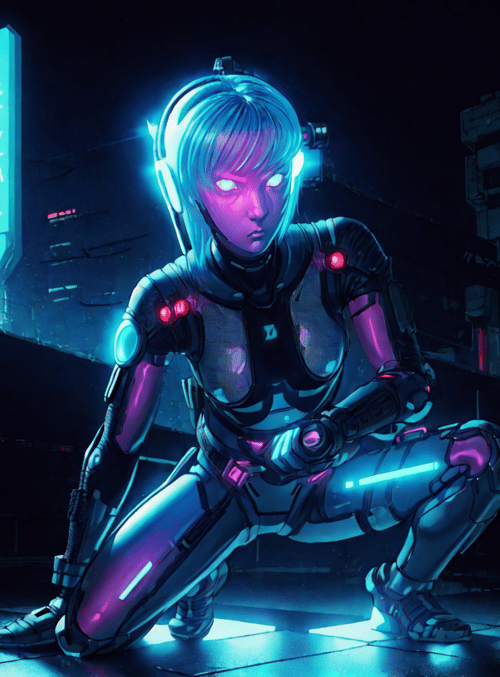 cyborg, woman, robot