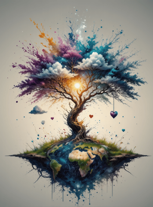 tree, earth, hearts
