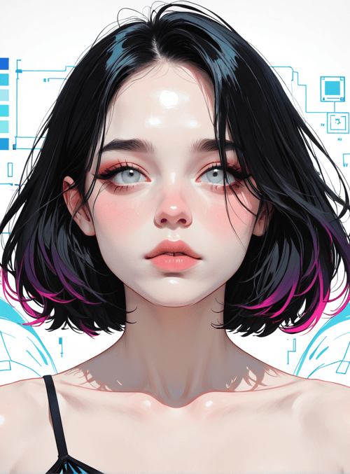 woman, robot, circuit