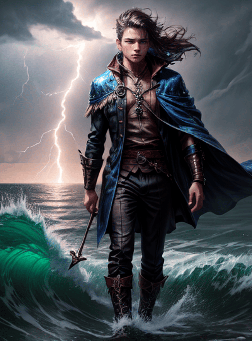 man, storm, ocean