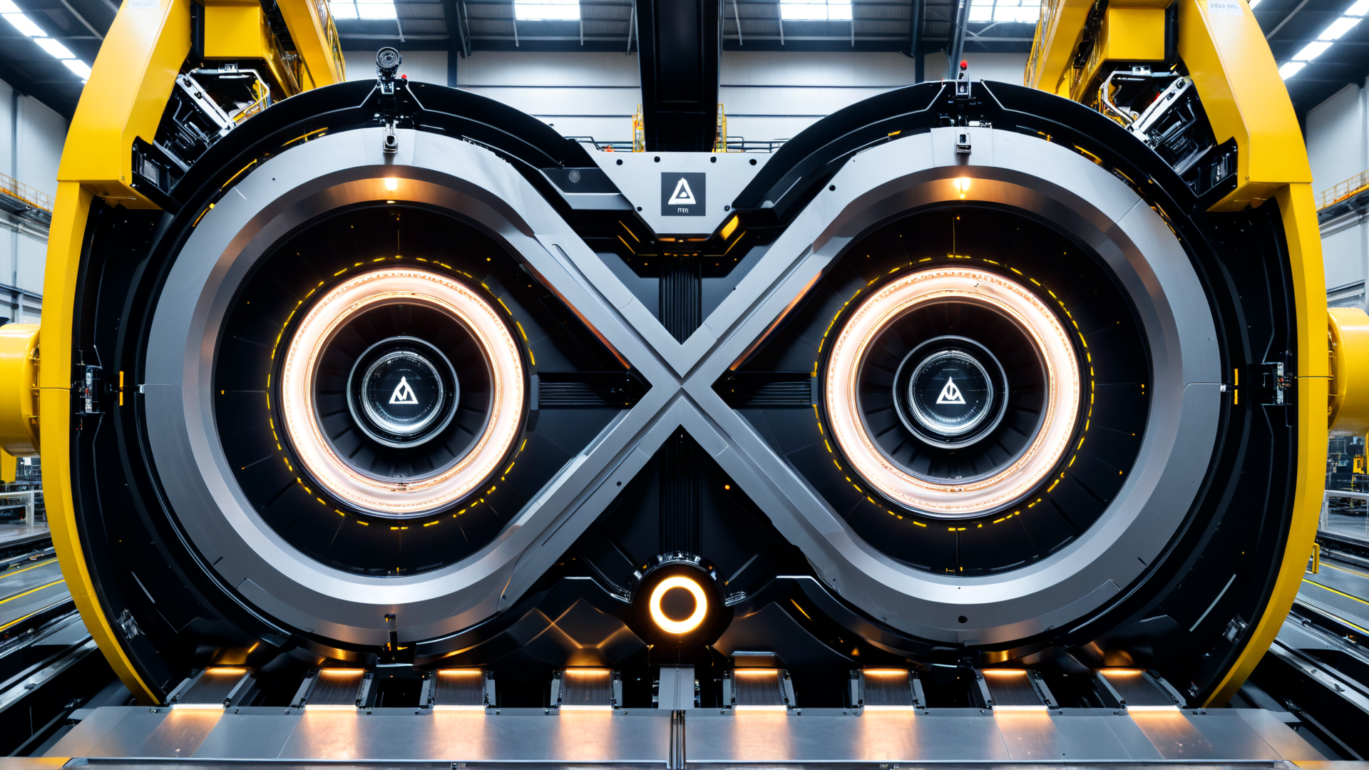 AI generated wallpaper featuring robot, machine, engine
