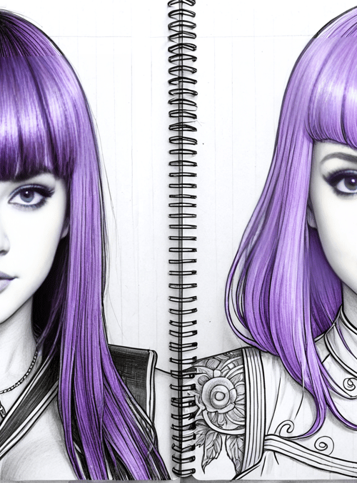 hair, character, sketchbook, portrait, design