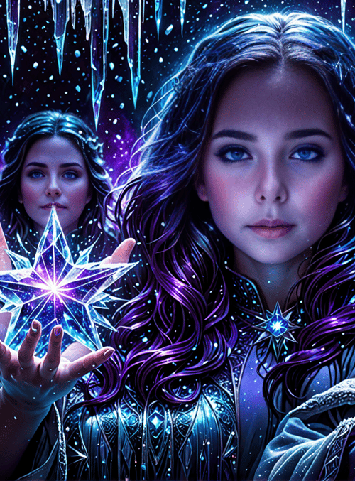 woman, star, feathers