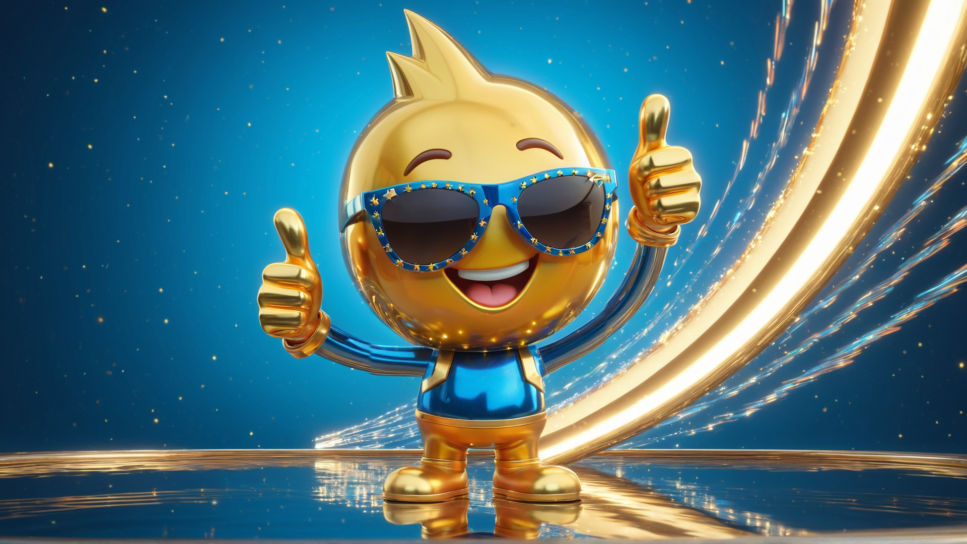 AI generated wallpaper featuring emoji, character, golden