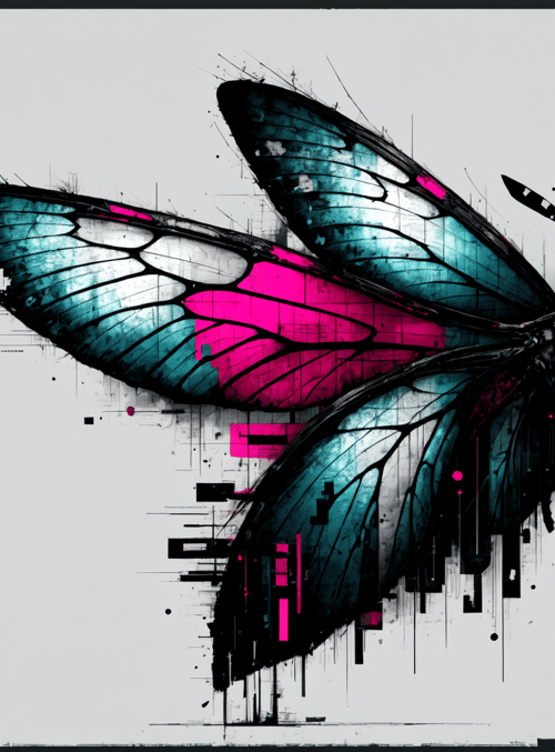 butterfly, bee, insect, digital art, cityscape
