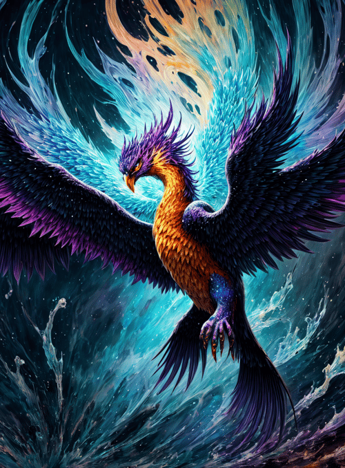 phoenix, bird, mythical
