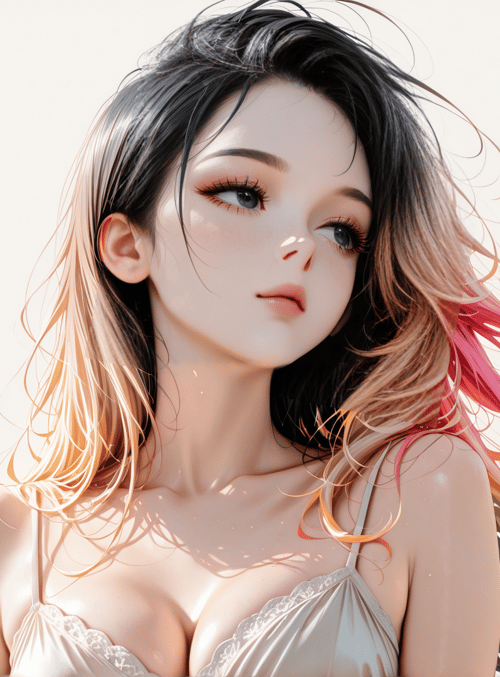 woman, hair, dress