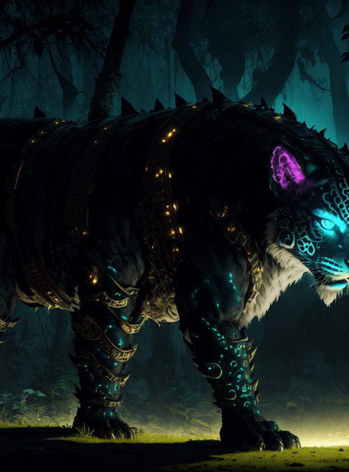 tiger, feline, monster