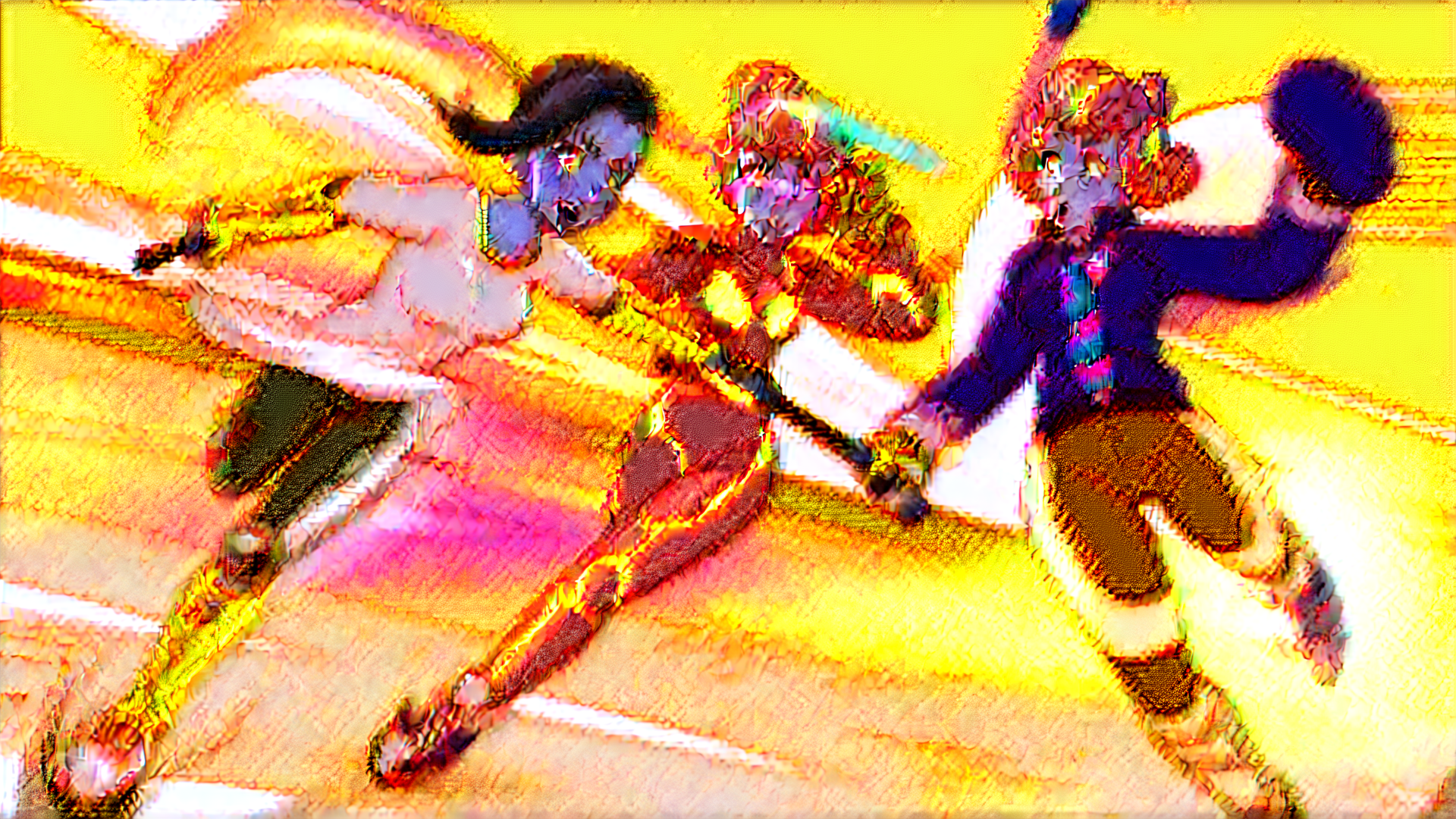 AI generated wallpaper featuring people, athletes, runners, sprinters, competitors, racers