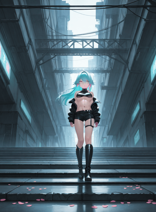 cyberpunk girl, anime character