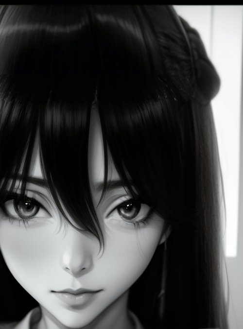 anime girl, hair, face