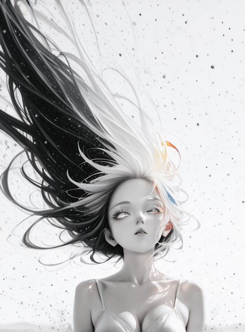 woman, hair, sand