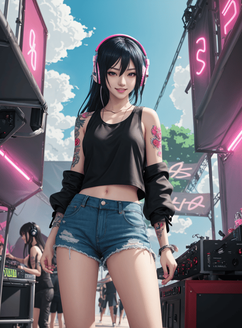 girl, musician, dj
