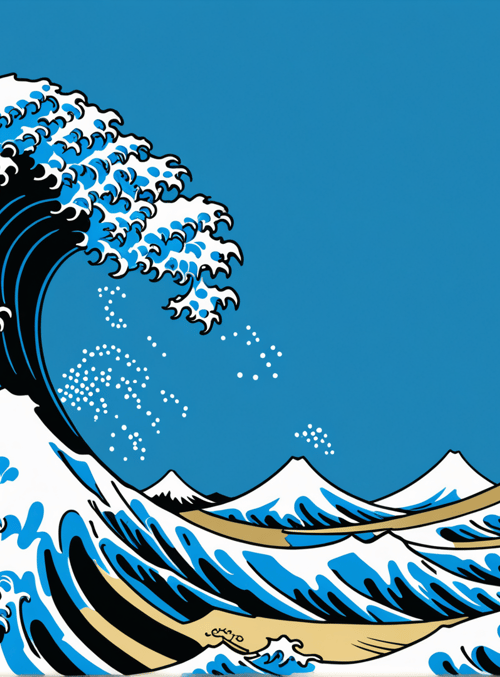 wave, boat, mountain