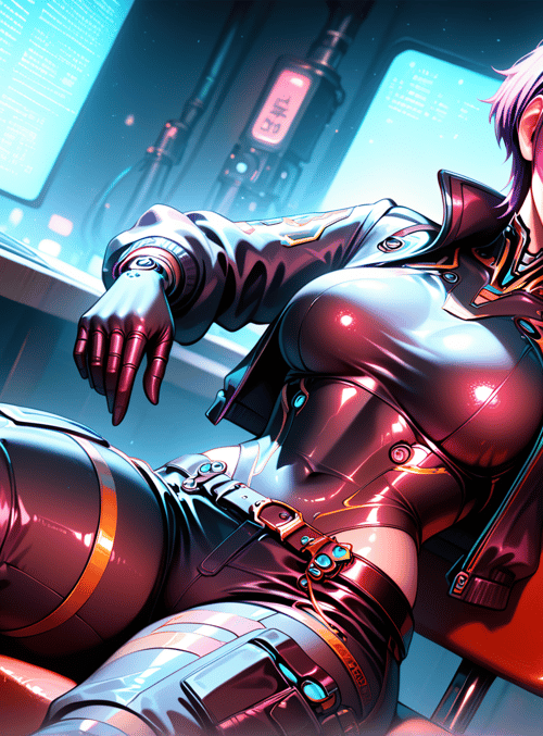 cyborg, woman, robot, gadget, screen